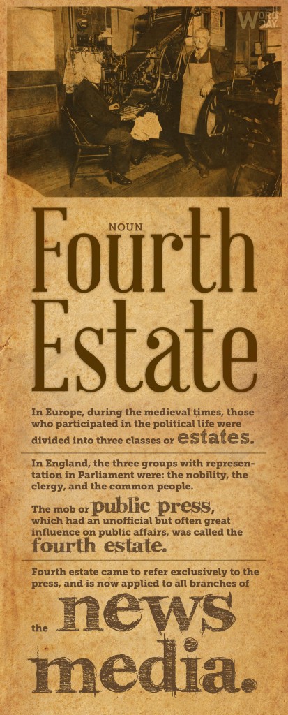 Fourth Estate: public press; media