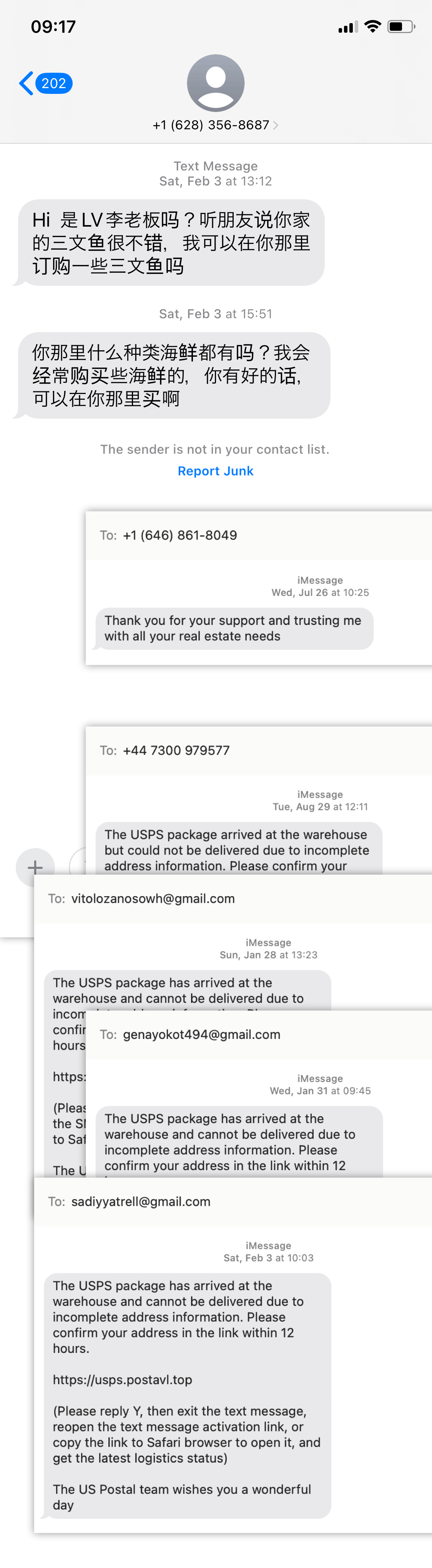 text msg scam