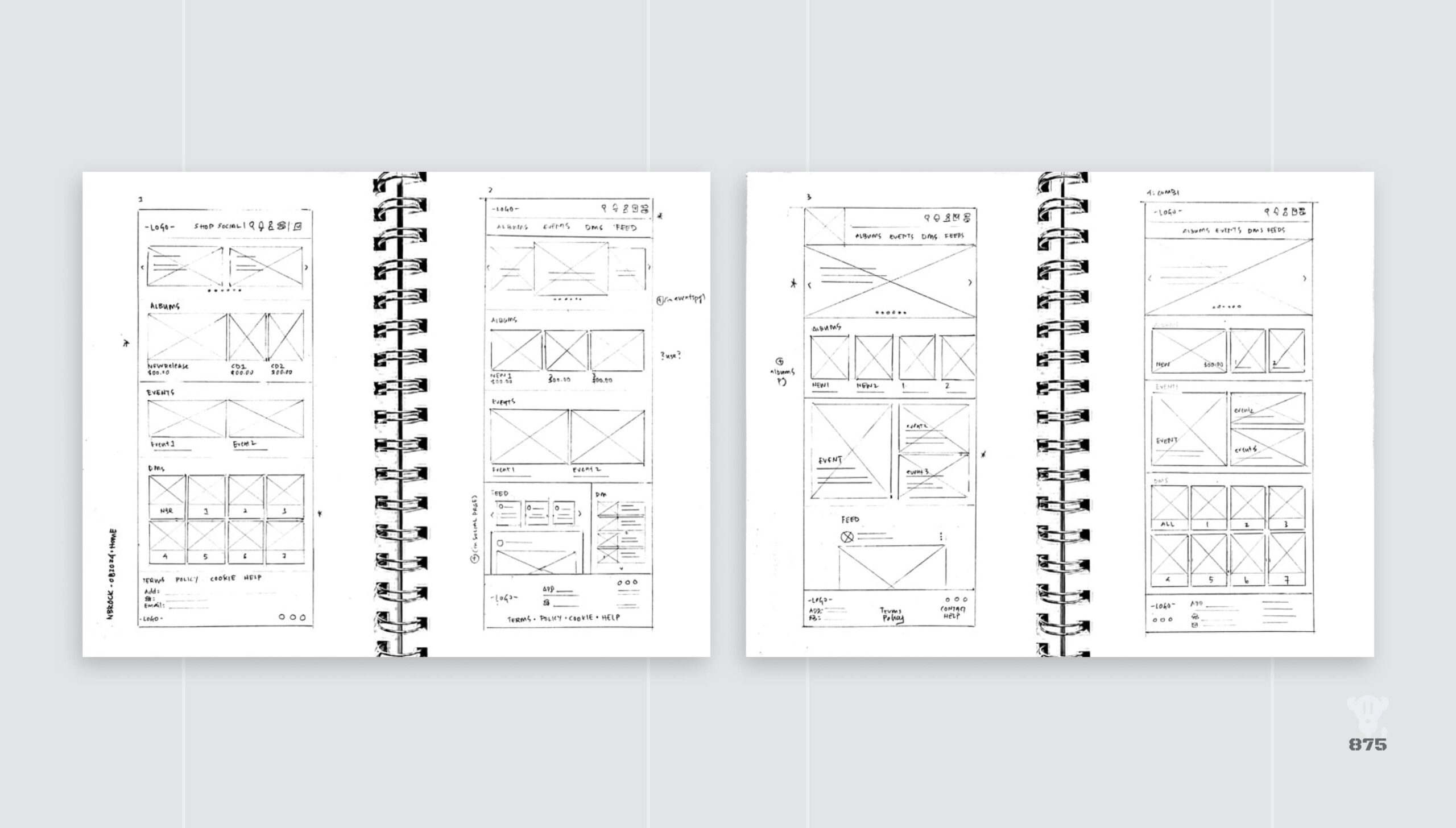 NBR-siteMap wireframes